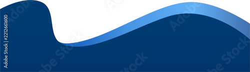 Blue wave header footer