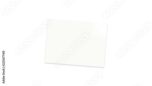 Blank white rectangular paper sheet isolated on transparent background