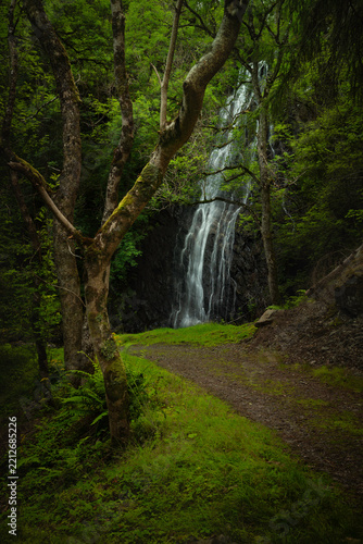 waterfall in the forest, Known as Lady Falls, near Loch Ness, Scotland.