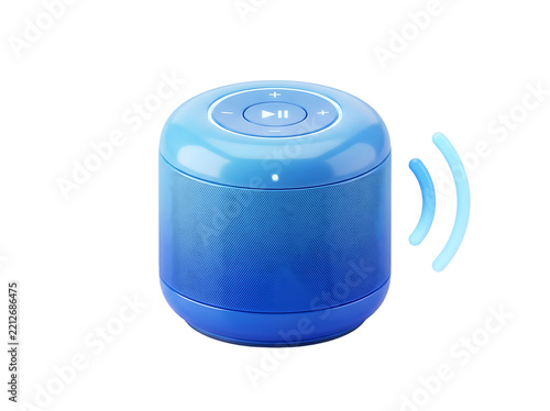 Blue Water Can and Plastic Bottle Isolated on White Background for Drinking Water, Hydration, Outdoor Equipment and Container Concepts