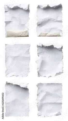 Torn and crumpled paper texture close-up