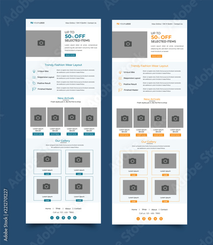 Fashion email newsletter and flyer template