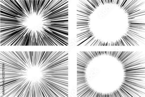 Manga comic effect motion radial lines for Comic Book