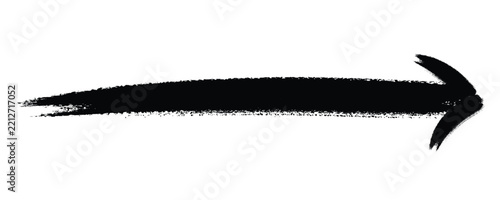 Black grunge brush stroke arrow vector illustration