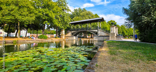 Napoleon Bridge (Pont Napoleon) over the Deule canal near the Citadel in Lille, France