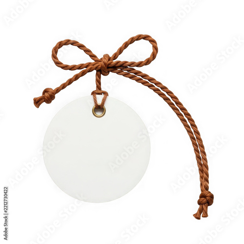 Isolated white sphere with decorative ribbon bow