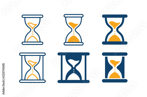 Hourglass Icon Set – Time Management, Countdown and Deadline Vector Collection