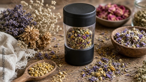 Dried flowers herbal blend prep