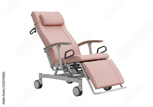 Modern reclining dental examination chair