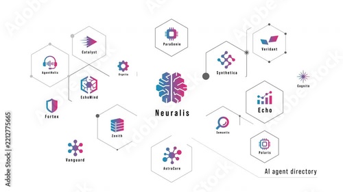 AI Agent Directory Minimal Motion Graphics Loop for Autonomous AI Workflow
