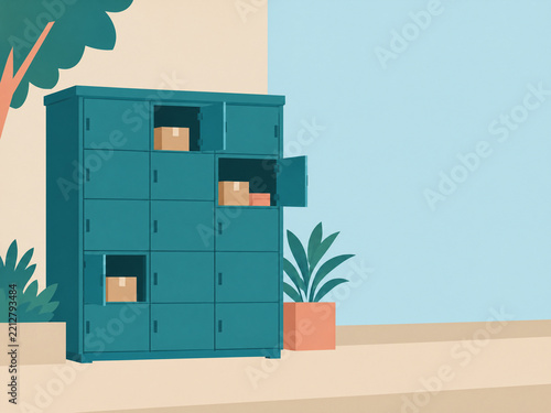 Neighborhood parcel locker