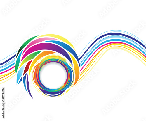 artistic creative colorful wave background.eps
