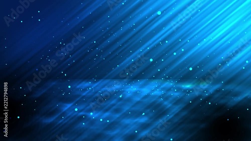 4K abstract de-focused Blue bokeh Light with particle Leak gradient background loop for overlay on your project. 