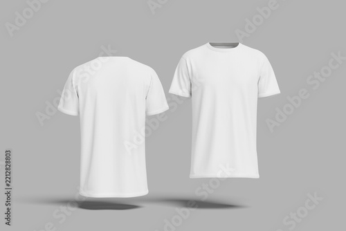Blank White Tshirt Mockup for Apparel Branding Presentation