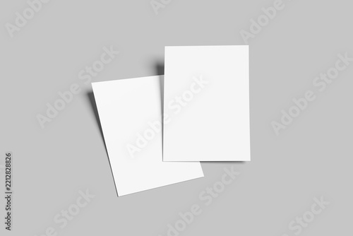 Realistic Blank A4 Flyer Brochure Mockup for Branding Presentation
