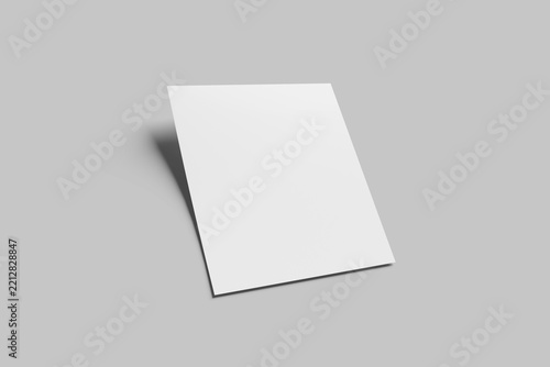 Realistic Blank A4 Flyer Brochure Mockup for Branding Presentation