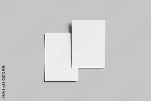 Realistic Blank A4 Flyer Brochure Mockup for Branding Presentation