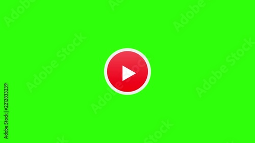 Play Icon Animation Green Screen Media Control Symbol Motion Graphics 4K