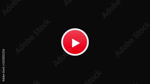 Play Icon Animation on Black Background Media Control Symbol Motion Graphics 4K