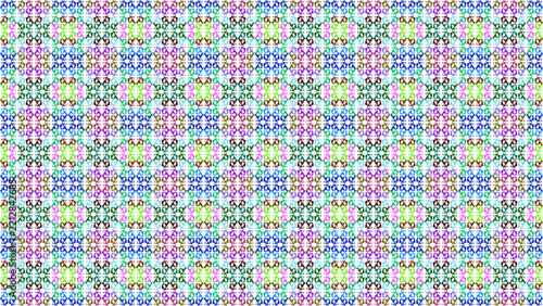 Seamless Abstract Colorful Pixel Mosaic Geometric Ornamental Pattern