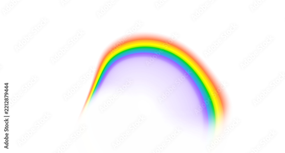 Fototapeta premium Bright rainbow arc overlay transparent background png