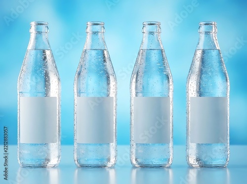 Glass Water Bottles, Water Bottles White, Bottles White Labels