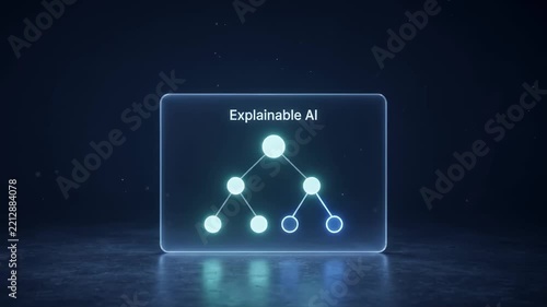 Explainable AI Decision Tree Diagram on Dark Background
