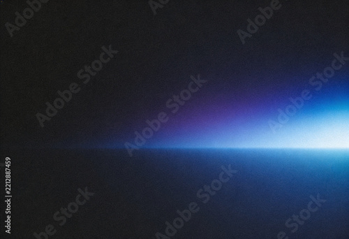 Abstract blue horizon light glowing on dark background for futuristic technology design