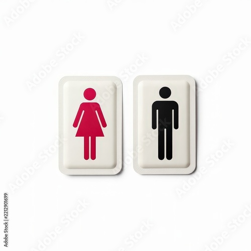 Disposable heat patches with male and female gender symbols, medical pain relief pads, white background, unisex body warmers