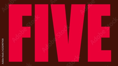 Red Glitch Text Countdown From Ten to One on Deep Brown Background, Bold Animated Typography in 4K