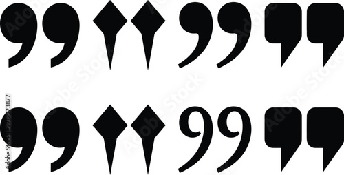 Various Quotation Marks And Symbols In Clean Vector Format
