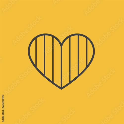 A heart with prison bars. A metaphor for toxic relationships and codependency.