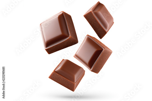 chocolate bar on white background