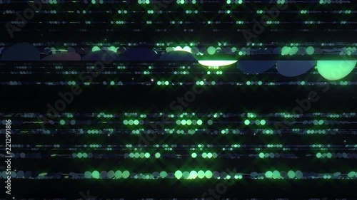 Colorful Dot Line illumination Neon Light space abstract loop background