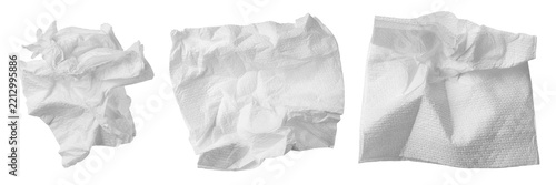 crumpled Paper Napkin, full depth of field