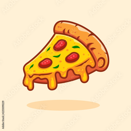vector illustration of a pizza