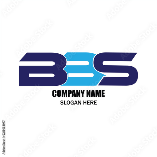 Modern abstract BBS letter vector logo design