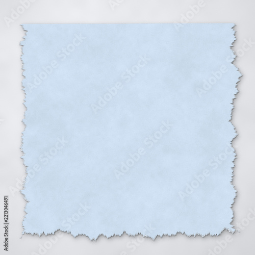 Vintage ripped torn paper frame background with ragged Deckle edges on neutral backdrop for copy space design element
