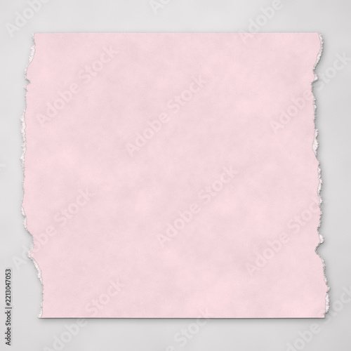 Vintage ripped torn paper frame background with ragged Deckle edges on neutral backdrop for copy space design element