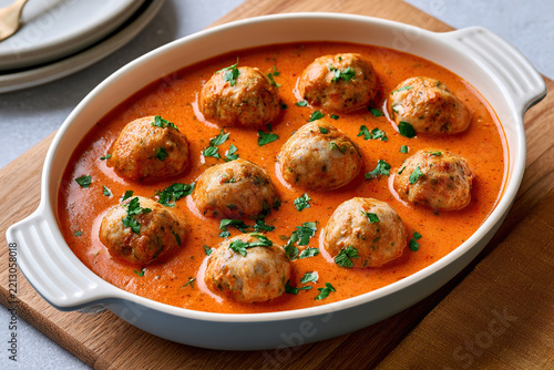 Malai kofta in dish on the table