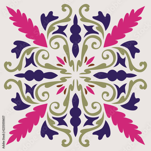 vector seamless pattern with flowers