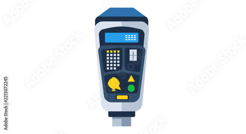 Industrial Handheld Measurement Device and Digital Laser Receiver Illustration