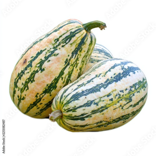 Colorful pumpkins on a white background perfect for autumn and Halloween design projects