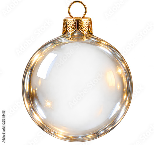 Clear Glass Christmas Bauble Ornament Transparent PNG