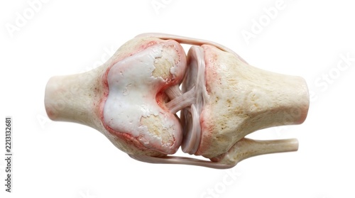 Top-down view of menisci and tibial joint surface.