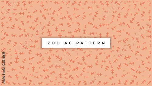 sagittarius zodiac sign seamless pattern background vector design