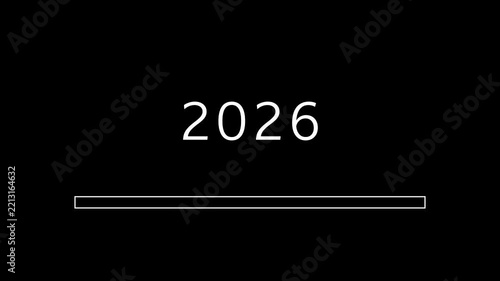 New Year Countdown Progress Bar Motion Graphic