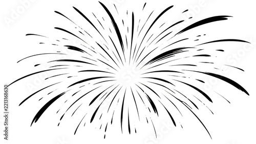New Year fireworks explosion decorative graphic for celebration