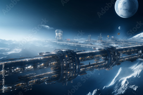 A future logistics network connecting the entire orbital environment.