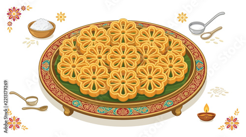 traditional thai art Vector_illustration_of_Sri_Lanka